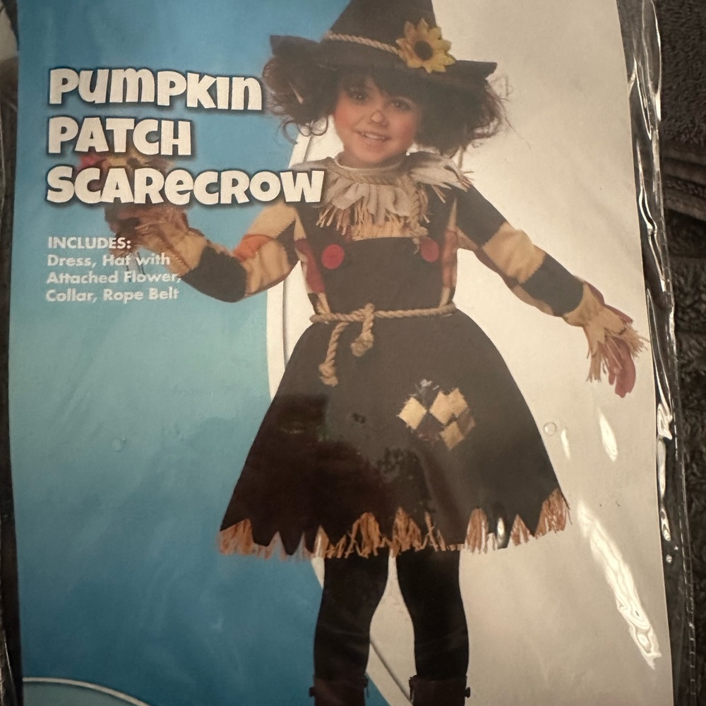 Pumpkin patch scarecrow toddler costume